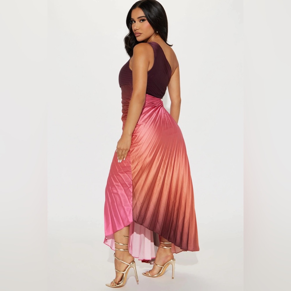 NWT FASHIONNOVA Tahiti Ombré Maxi dress - Rust/combo | Size Large